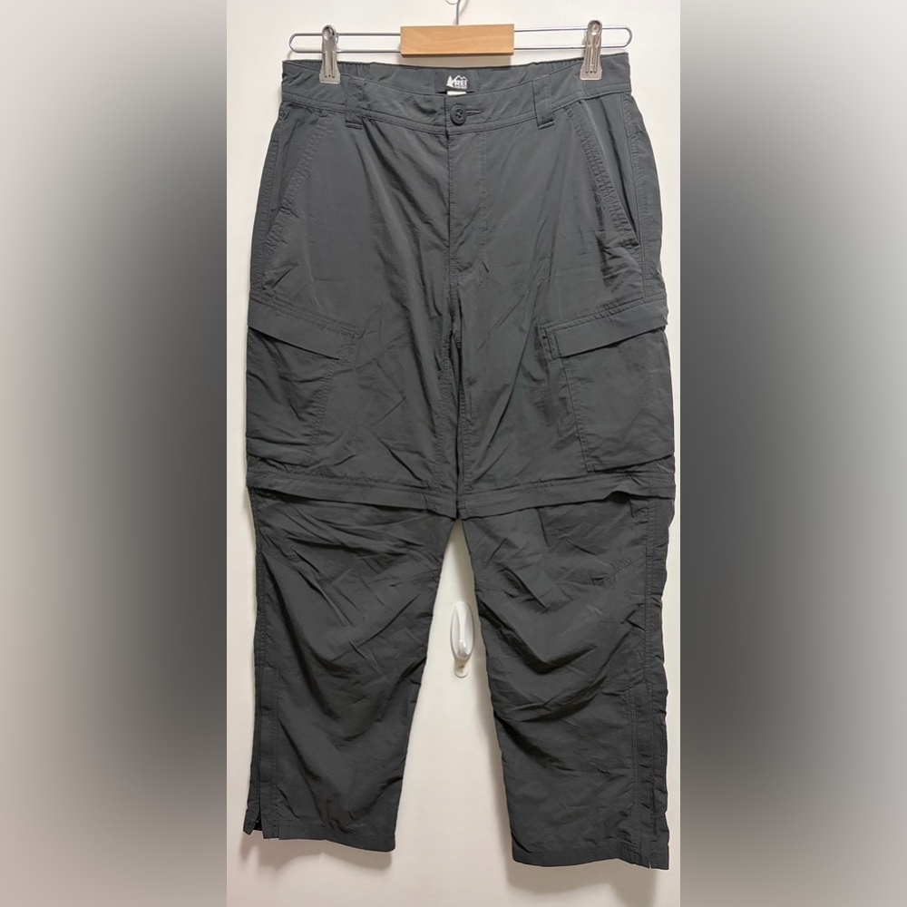REI Co-op Men’s Relaxed Fit Convertible Hiking Pants Gray Size 32x30